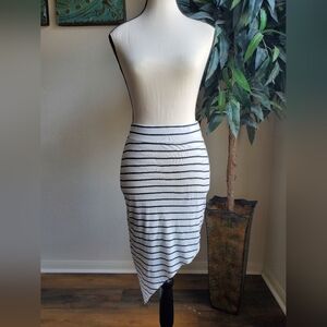 Frank & Eileen Tee Lab Ultimate Striped Asymmetrical Skirt